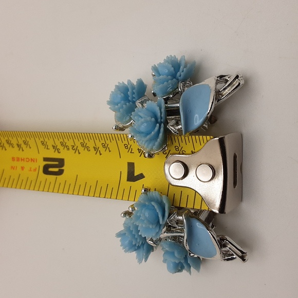 Vintage JJ Jonette Rose Brooch & Clip-On Earrings Set - Excellent Used C… - Picture 13 of 14